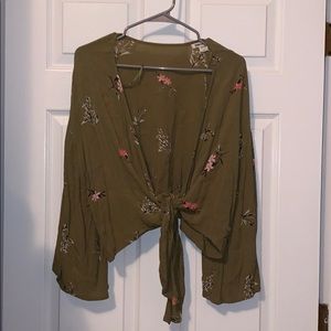 Billabong Floral Tie/Wrap Top